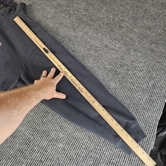 Cabelas Sweatshirt Mens 3XL Gray Quarter Zip Mock Fleece Pullover Embroidered - Picture 9 of 12